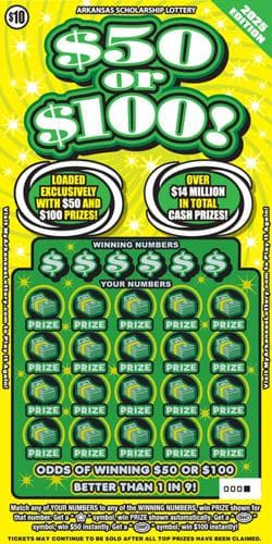 $50 or $100! 2025 Ed scratch-off ticket