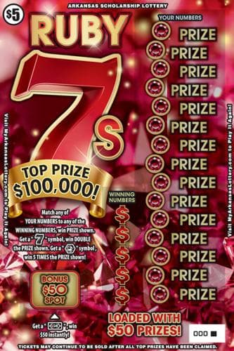 Jewel 7s scratch-off ticket