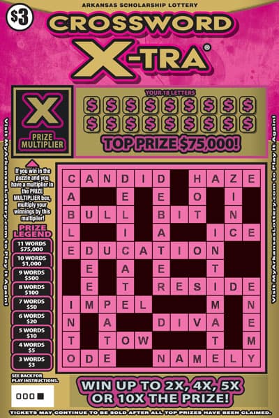 Crossword X-tra® scratch-off ticket
