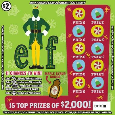 Elf scratch-off ticket