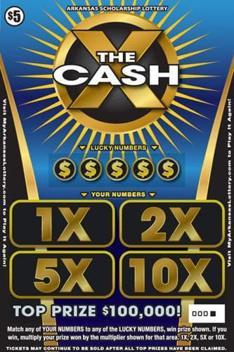 X the Cash scratch-off ticket