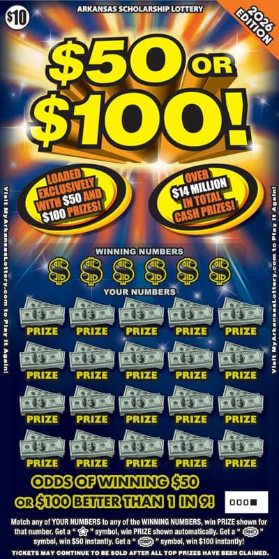 $50 or $100! 2026 Ed scratch-off ticket
