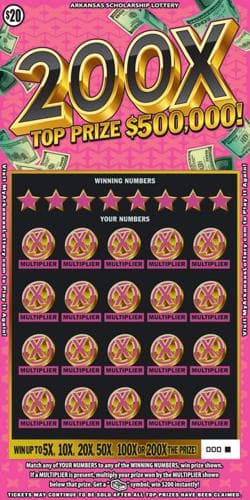 200X scratch-off ticket