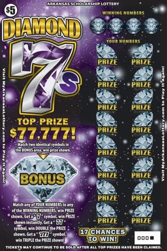 Diamond 7s scratch-off ticket