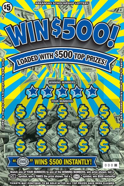 Win $500! scratch-off ticket