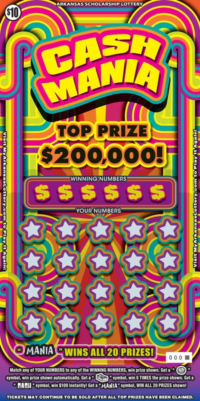 Cash Mania scratch-off ticket