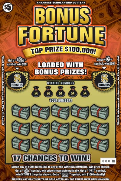Bonus Fortune scratch-off ticket