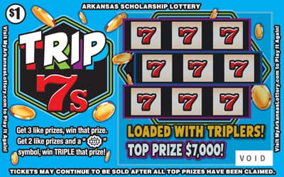 Trip 7s scratch-off ticket