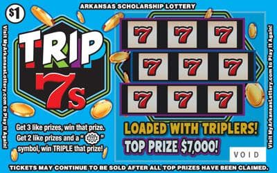 Trip 7s scratch-off ticket
