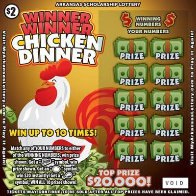 Winner Winner Chicken Dinner scratch-off ticket