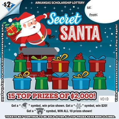 Secret Santa scratch-off ticket
