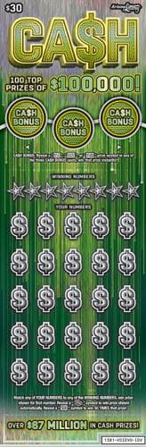 Cash scratch-off ticket