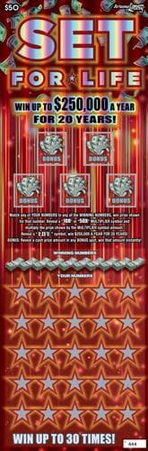 Set For Life scratch-off ticket