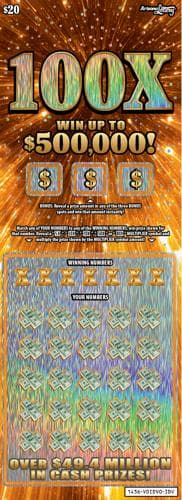 100X scratch-off ticket