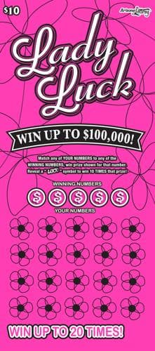 Lady Luck scratch-off ticket