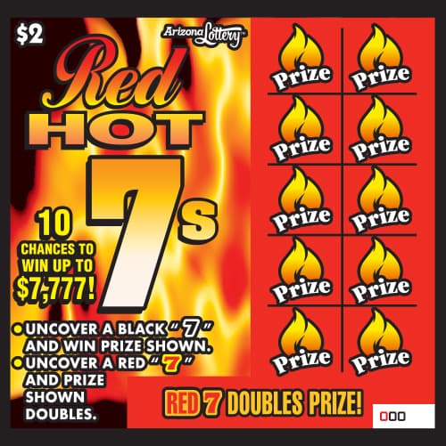 Red Hot 7s scratch-off ticket