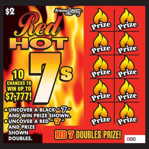 Red Hot 7s scratch-off ticket