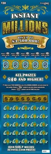 Instant Millions scratch-off ticket