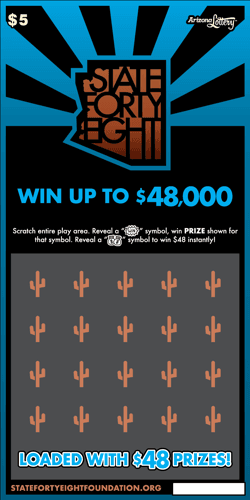 State Forty Eight scratch-off ticket