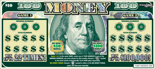 Money scratch-off ticket