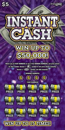 Instant Cash scratch-off ticket