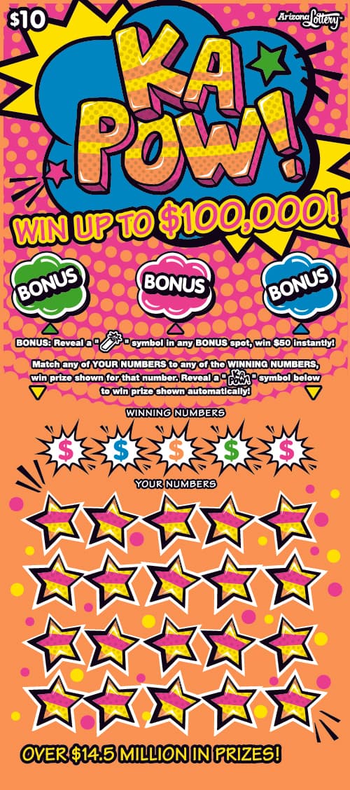 Ka-Pow scratch-off ticket