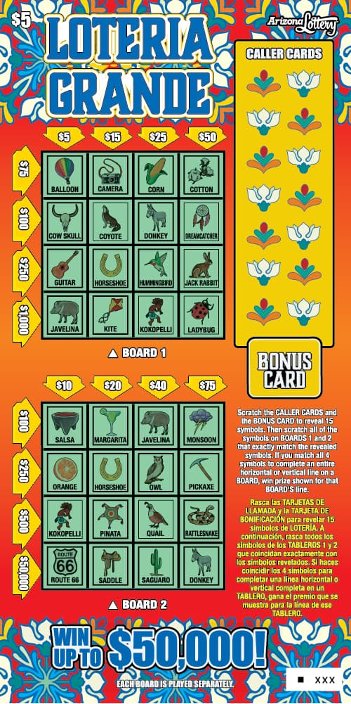 Lotería Grande scratch-off ticket