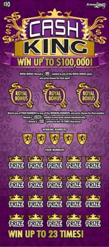 Cash King scratch-off ticket