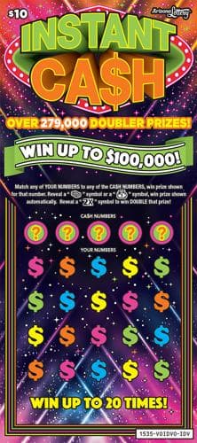 Instant Cash scratch-off ticket