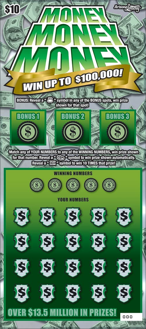 Money Money Money scratch-off ticket