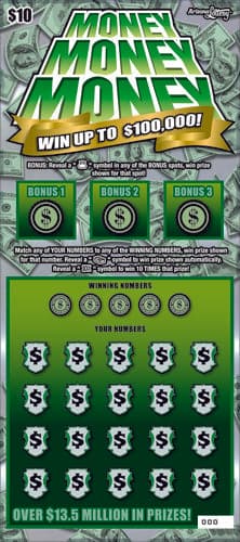 Money Money Money scratch-off ticket