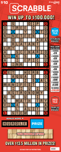 SCRABBLE® Crossword Game scratch-off ticket