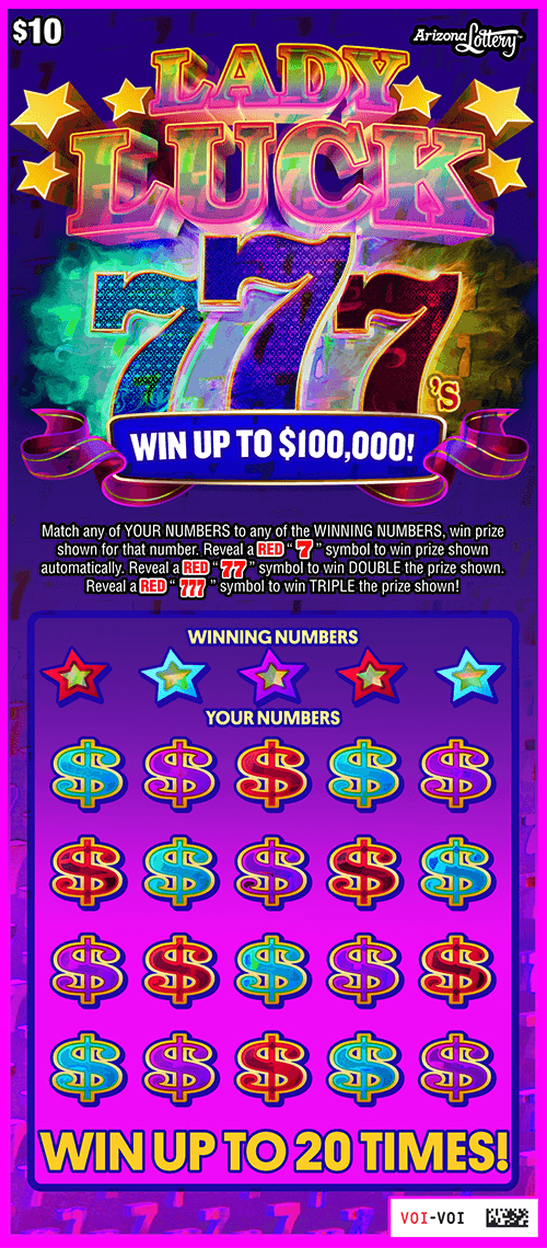 Triple Red 7's scratch-off ticket