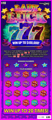 Triple Red 7's scratch-off ticket