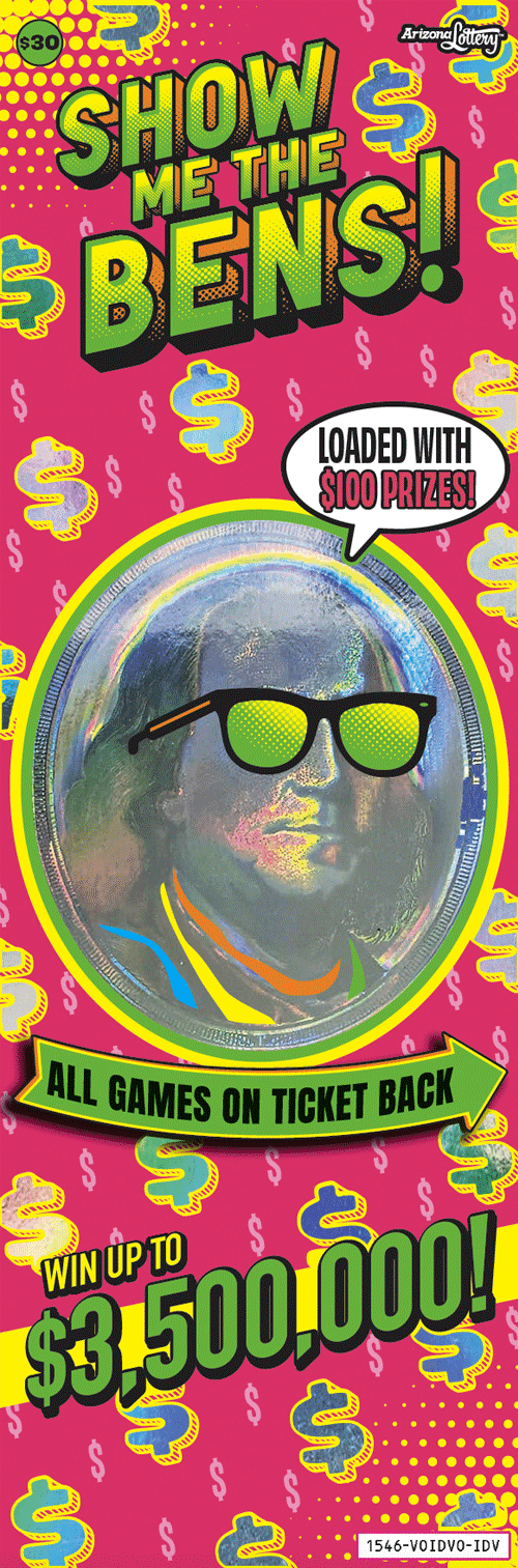 Show Me the Bens scratch-off ticket