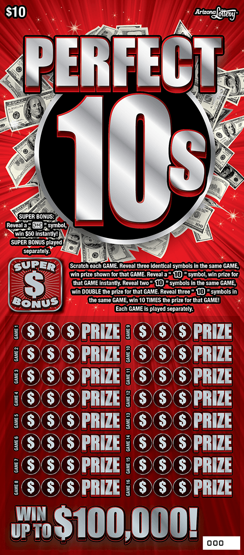 Perfect 10s scratch-off ticket
