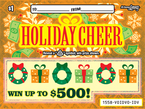 Holiday Cheer scratch-off ticket