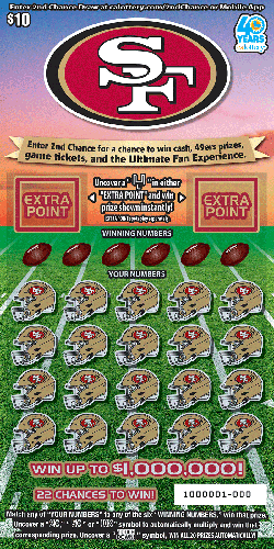 San Francisco 49ers scratch-off ticket