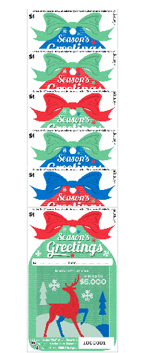 Season's Greetings scratch-off ticket