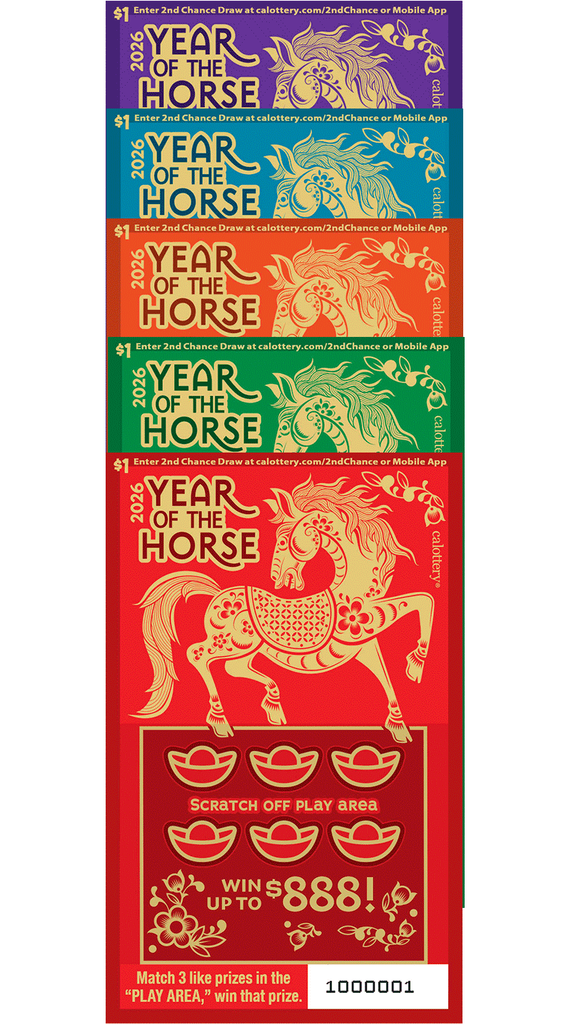 Year of the Horse scratch-off ticket