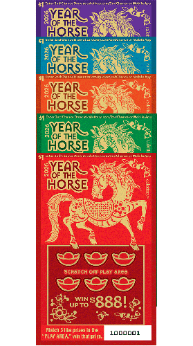 Year of the Horse scratch-off ticket