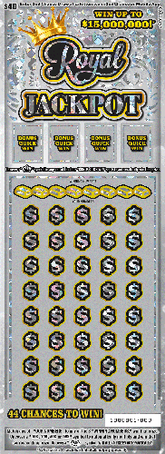 Royal Jackpot scratch-off ticket