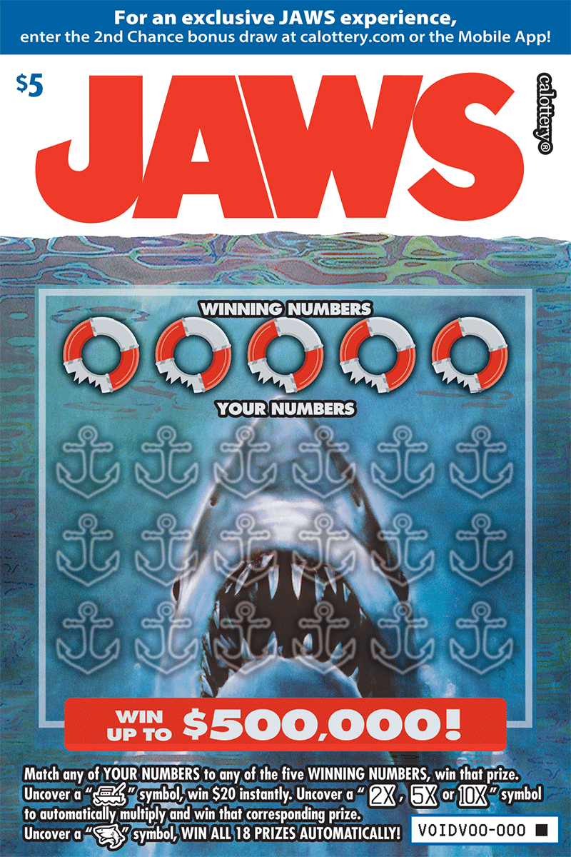 JAWS scratch-off ticket