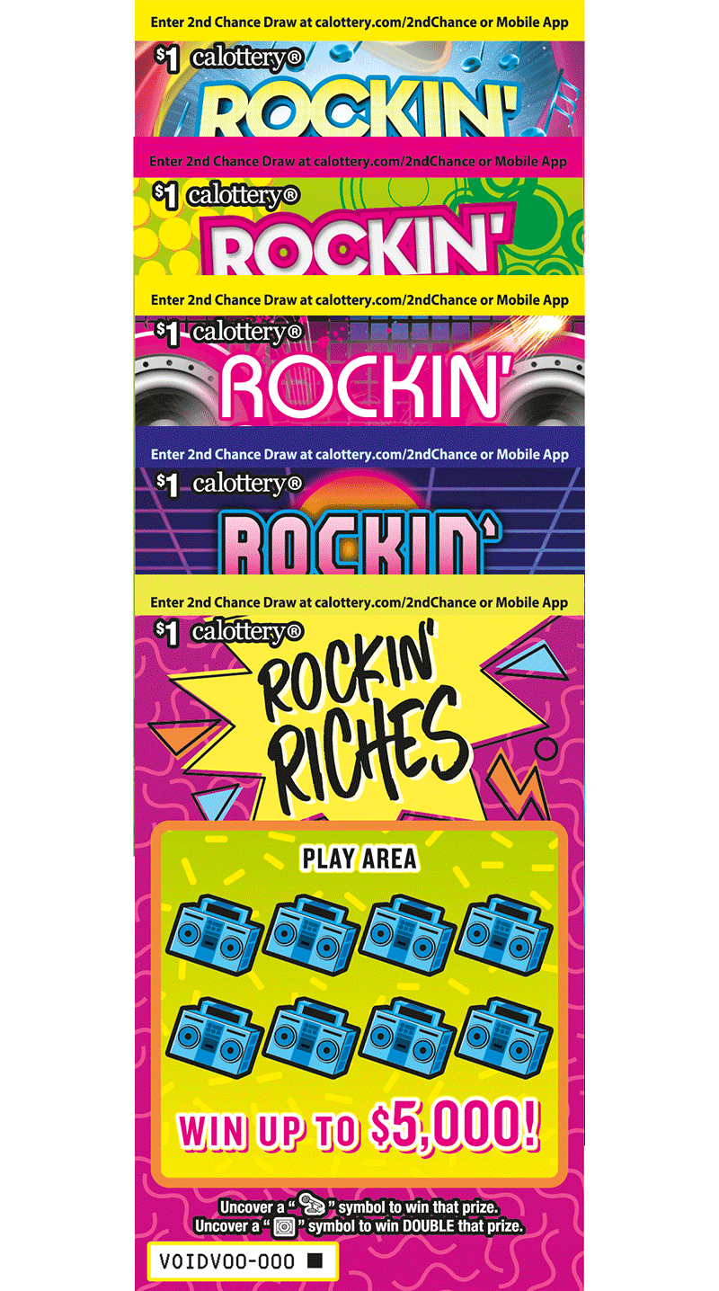 Rockin' Riches scratch-off ticket