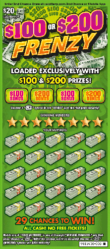 $100 or $200 Frenzy scratch-off ticket