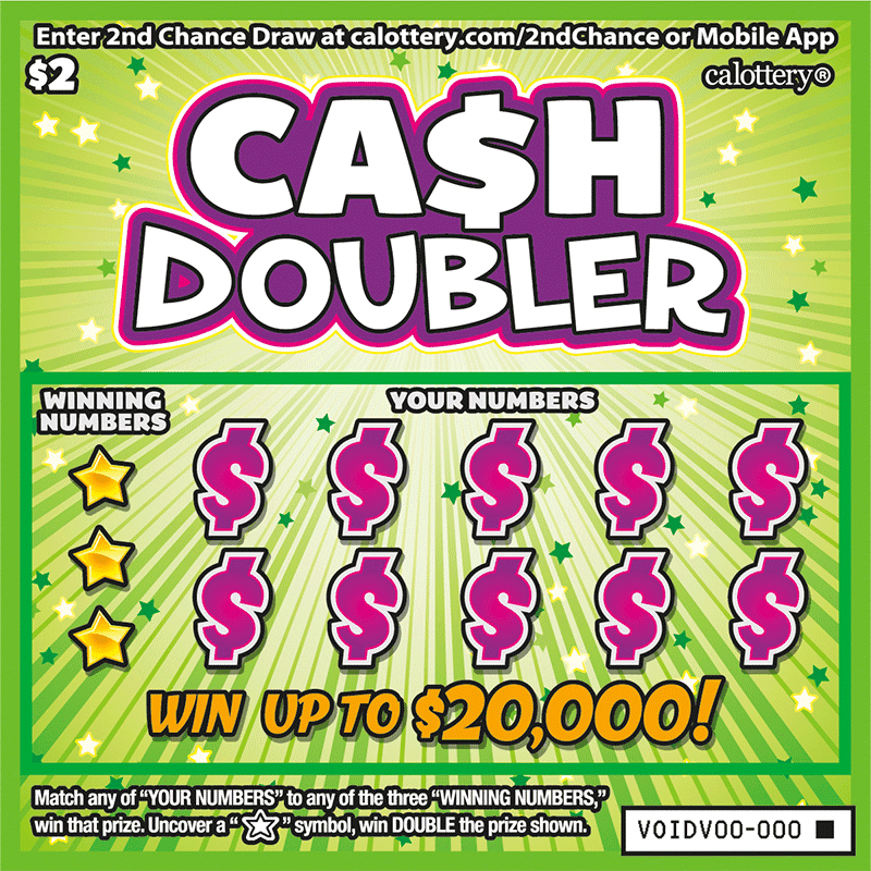 Ca$h Doubler scratch-off ticket