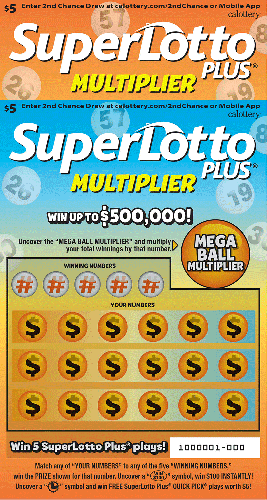 SuperLotto Plus® Multiplier scratch-off ticket