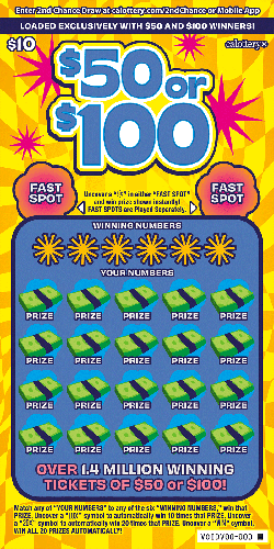 $50 or $100 scratch-off ticket