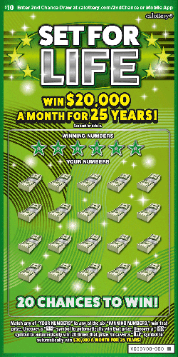 Set For Life scratch-off ticket