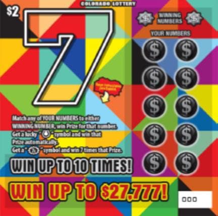 7s Series scratch-off ticket